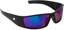 Glassy Peet Polarized Sunglasses - black/blue mirror polarized lens