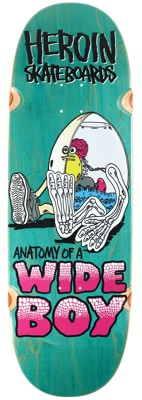 Heroin Anatomy Of A Wide Boy 10.4 Skateboard Deck - teal - view large
