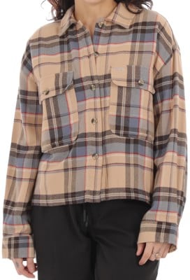 Brixton Women's Bowery Flannel - sesame/flint blue - view large