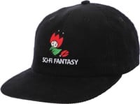 Sci-Fi Fantasy Flying Rose Snapback Hat - black
