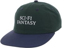Sci-Fi Fantasy Nylon Logo Snapback Hat - navy