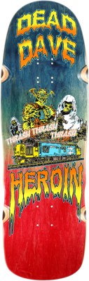 Heroin Dead Dave Ghost Train 10.1 Skateboard Deck - blue/red fade - view large