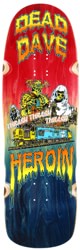 Heroin Dead Dave Ghost Train 10.1 Skateboard Deck - red/blue fade