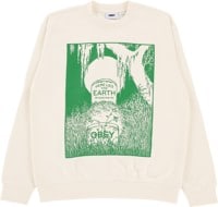 Obey Here Lies The Earth Crew Sweatshirt - unbleached