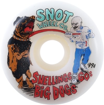 Snot Snellings Big Dogs Skateboard Wheels - white (99a) - view large