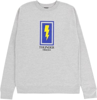 Thunder Boxed Bolt Crew Sweatshirt - grey heather/blue-yellow-black - view large