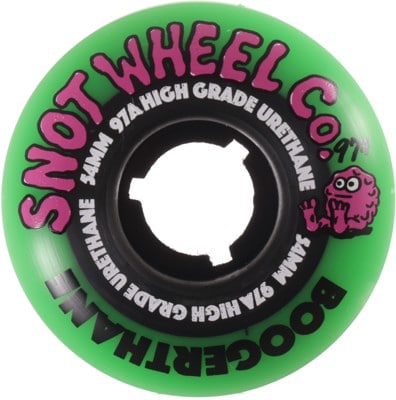 Snot Boogerthane Team Skateboard Wheels - green/black core (97a) - view large