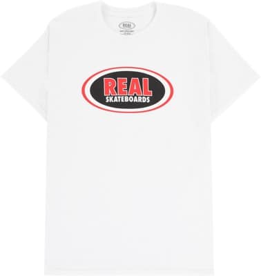 Real Oval T-Shirt - white/red-black-white - view large