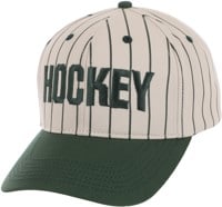 Hockey Pinstriped Snapback Hat - cream