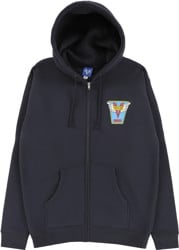 Venture Emblem Zip Hoodie - navy/blue-yellow-red