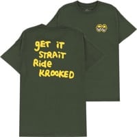 Krooked Strait Eyes T-Shirt - forest green/gold