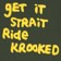 Krooked Strait Eyes T-Shirt - forest green/gold - reverse detail