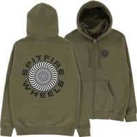 Spitfire Classic 87' Swirl Fill Zip Hoodie - army/black-white