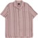 Brixton Bunker Seersucker S/S Shirt - cranberry juice/off white