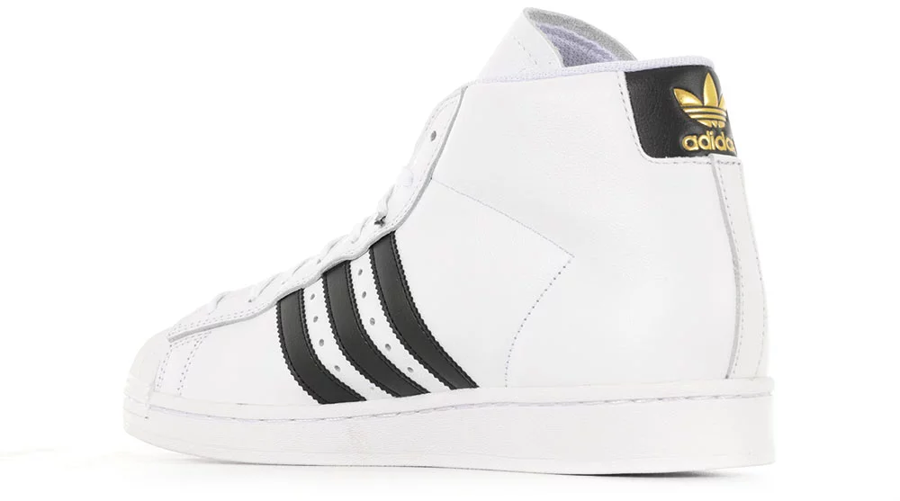 adidas Pro Model ADV White & Black High Top Skate Shoes | Zumiez