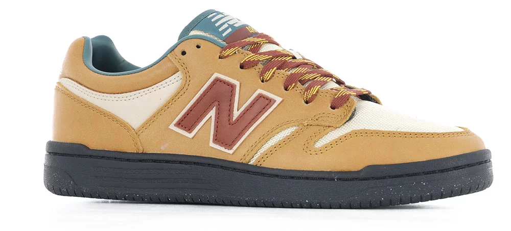 New Balance Numeric 480 Skate Shoes tan green black Tactics