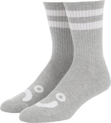 Polar Skate Co. Happy Sad Classic Sock - heather grey/white - view large