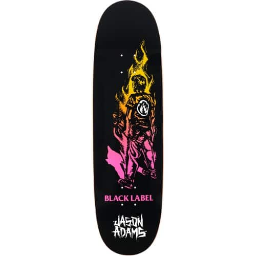 Black Label Adams Suffer 9.0 Custom Egg Skateboard Deck - black