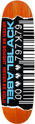 Black Label Ripped Barcode 9.0 Custom Egg Skateboard Deck - orange - view large