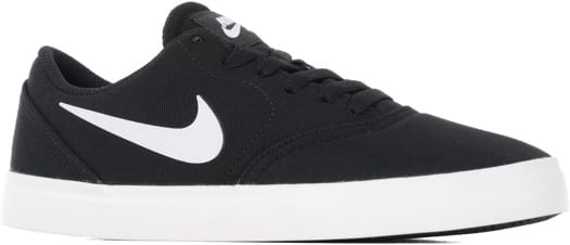 Nike SB Kids Check CNVS BG Skate Shoes - black/white - view large