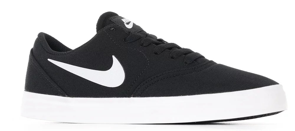 Nike SB Kids Check CNVS BG Skate Shoes - black/white | Tactics