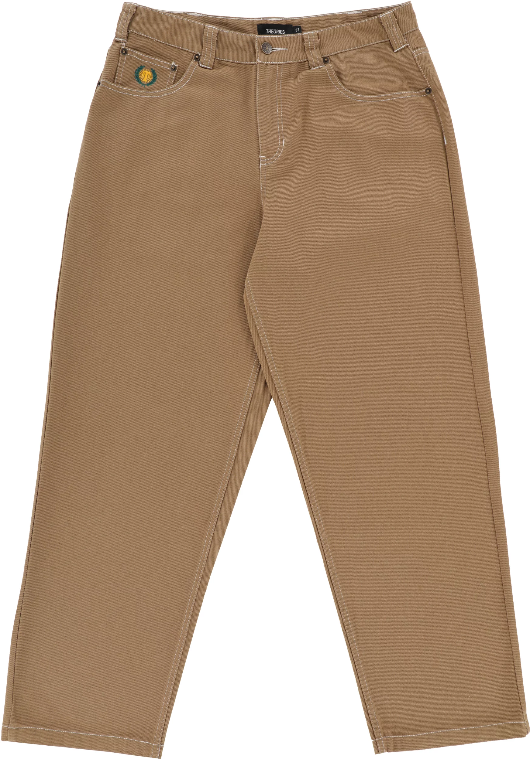 Theories Plaza Jeans - khaki contrast stitch | Tactics