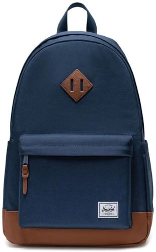 herschel backpack navy tan Supply Co. Pop Quiz Featuring a padded sleeve for a 15/16 inch laptop Herschel Little America Mid Volume