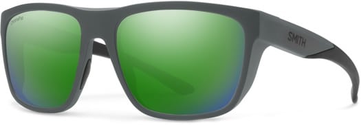 Smith Barra Polarized Sunglasses - matte cement/chromapop green mirror polarized lens - view large