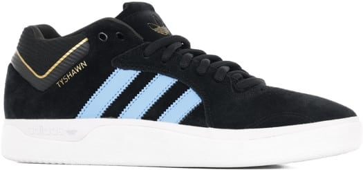 Adidas Tyshawn Pro Skate Shoes - core black/light grey heather/blue burst - view large