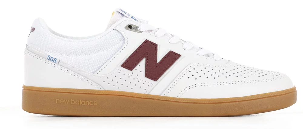 New Balance Numeric Men s Brandon Westgate 508 White NB Burgundy Shoes 7 White