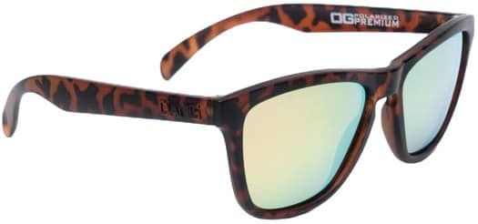 Dang Shades OG Premium Polarized Sunglasses - matte torte/gold mirror lens - view large