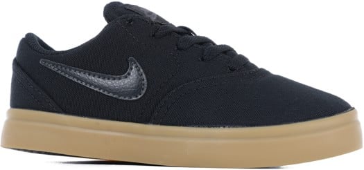 Nike SB Kids Check CNVS BP Skate Shoes - black/black-gum light brown - view large