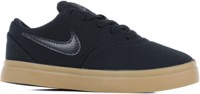 Nike SB Kids Check CNVS BP Skate Shoes - black/black-gum light brown