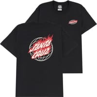 Santa Cruz Kids Global Flame Dot T-Shirt - black
