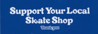 Thank You Support Mini Sticker - blue
