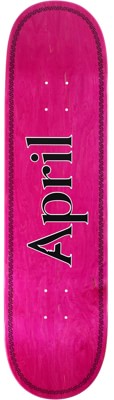 April OG Logo 8.25 Skateboard Deck - black/pink helix - view large