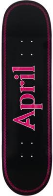 April OG Logo 8.5 Skateboard Deck - pink/black helix - view large