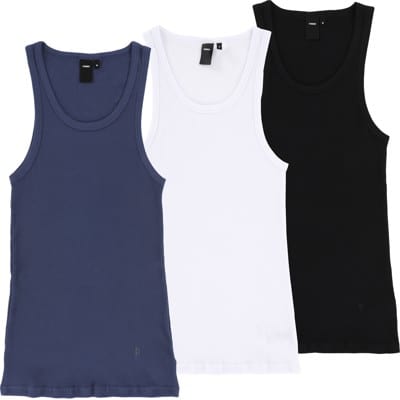 Former Uniform Rib Singlet 3 Pack Tank - white/navy/black - view large