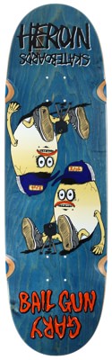 Heroin Bail Gun Gary 4 9.75 Symmetrical Shape Skateboard Deck - blue - view large