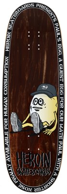 Heroin Paul's Egg 10.4 Double Driller Skateboard Deck - brown - view large