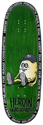 Heroin Paul's Egg 10.4 Double Driller Skateboard Deck - green - view large