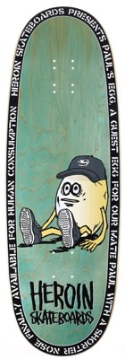 Heroin Paul's Egg 10.4 Double Driller Skateboard Deck - teal - view large