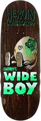 Heroin Swampy's Wideboy 10.75 Symmetrical Shape Skateboard Deck - brown - view large