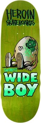 Heroin Swampy's Wideboy 10.75 Symmetrical Shape Skateboard Deck - green - view large