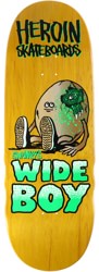 Heroin Swampy's Wideboy 10.75 Symmetrical Shape Skateboard Deck - yellow