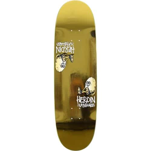 Heroin Symmetrical Egg 9.25 Skateboard Deck - gold | Tactics