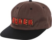 Baker Crumb Snapback Hat - brown/black