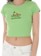 Tactics Women's Garden Crop T-Shirt - slime