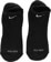 Nike SB Everyday No Show Plus Cushioned 3-Pack Sock - black/white - front