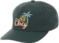 Obey Tropical Snapback Hat - dark cedar